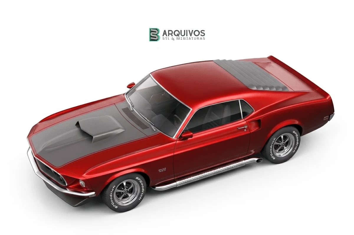 Modelo 3D STL - Ford Mustang BOSS 429 1969 — foto 4